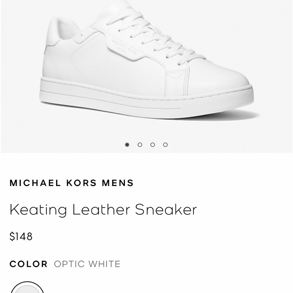 BRAND NEW NEVER WORN - Michaels Kors Men’s Keating Leather Sneakers - Picture 5 of 6